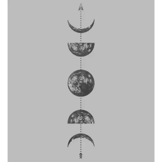 Women's CHIN UP Moon Phases Arrow T-Shirt image {1}