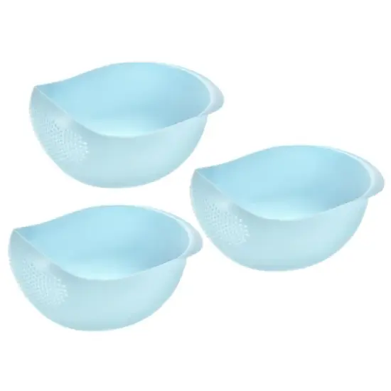 Unique Bargains Rice Washing Bowl Colander Rice Strainer Basket Multipurpose Basket image {4}