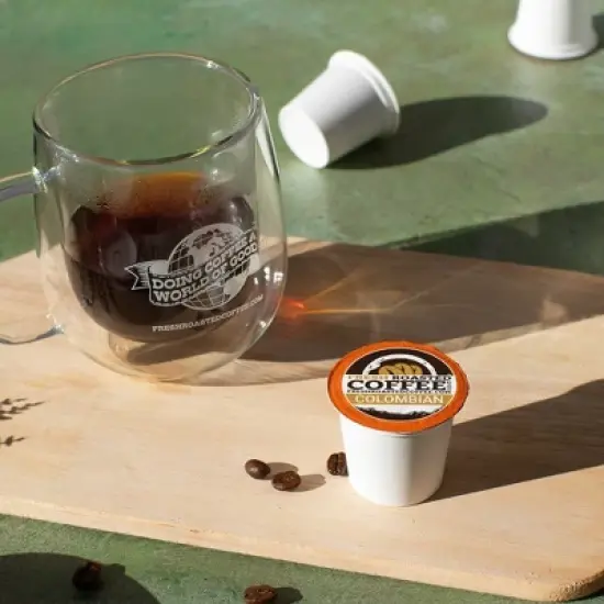 Fresh Roasted Coffee - 48 CT 100% Colombian Medium Roast Single Serve Pods image {3}