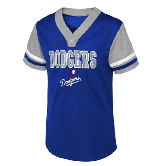 MLB Los Angeles Dodgers Girls' Henley Team Jersey image {1}