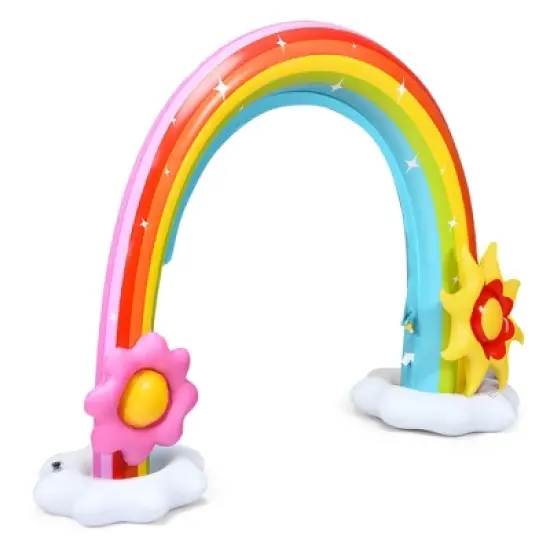 Costway Inflatable Rainbow Sprinkler Summer Outdoor Kids Spray Water Toy Yard Party Pool image {8}