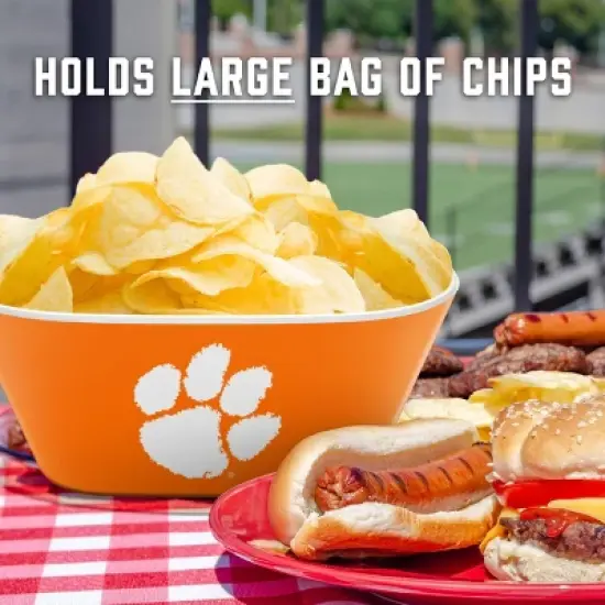 NCAA Clemson Tigers Serving Bowl: Melamine Rounded Square, 15 Volume Capacity image {4}
