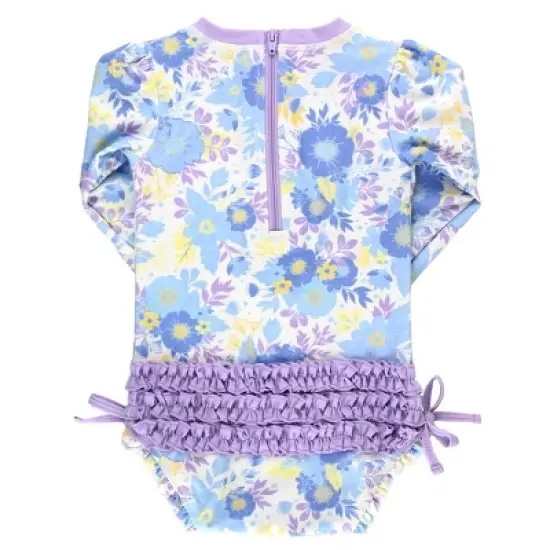 RuffleButts Baby Girls Long Sleeve One Piece image {1}
