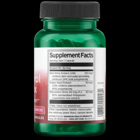 Swanson Resveratrol Complex 180 mg 60 Capsules image {1}