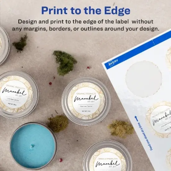 Avery Round Labels, Glossy White, 2" Diameter, 240ct (22807) image {2}