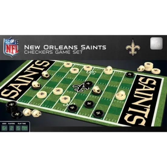 MasterPieces Officially licensed NFL New Orleans Saints Checkers Board Game for Families and Kids ages 6 and Up image {1}