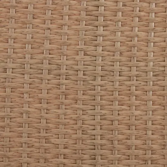 Juniper 2pc Outdoor Wicker Conversation Set with Loveseat & Coffee Table - Cream/Natural - Crosley image {4}