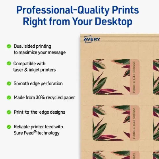 Avery Rounded Jewelry Tags, 1-1/2" x 2", Kraft Brown, 150 Total image {1}