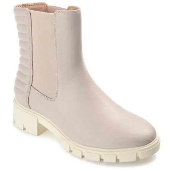 Journee Collection Womens Tatiana Round Toe Block Heel Chelsea Booties image {11}