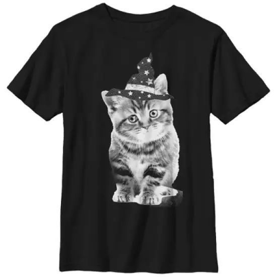 Boy's Lost Gods Halloween Witch Kitten T-Shirt image {3}