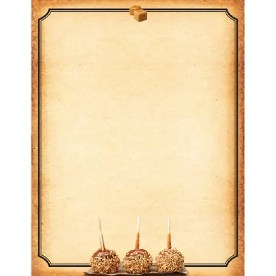 80pk Taffy Apples Letterhead: Great Papers! Fall Stationery, Uncoated Light Yellow Paper, 8.5x11", 24 lb, Art & Design Theme image {3}