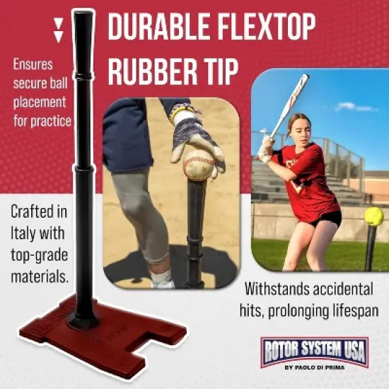 Rotor System USA BT366 Pro Series Adjustable Baseball / Softball Batting Tee image {3}