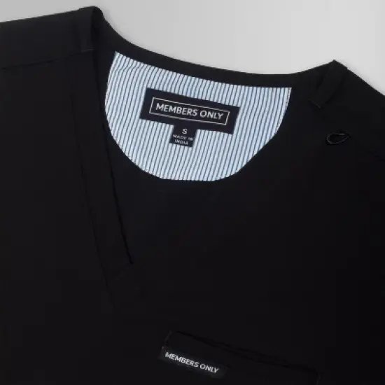 Members Only Bari Women's V-Neck Single Pocket Scrub Top image {6}