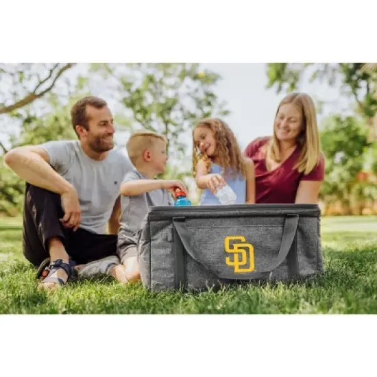 MLB San Diego Padres 64 Can Collapsible Cooler - Heathered Gray image {4}