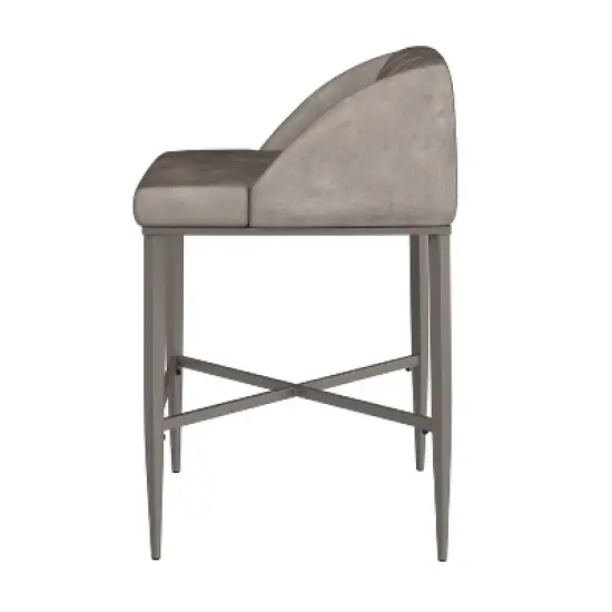 Set of 2 Phoenix Non Swivel Counter Height Barstool Gray - Hillsdale Furniture image {9}