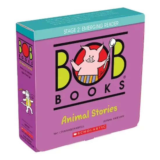 Bob Books - Animal Stories Box Set Decodable Phonics Books, Ages 4 and Up, Kindergarten (Stage 2: Emerging Reader) - by  Lynn Maslen Kertell image {1}