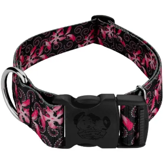 Country Brook Petz 1 1/2 Inch Deluxe Pink Honeysuckle Breeze Dog Collar image {5}