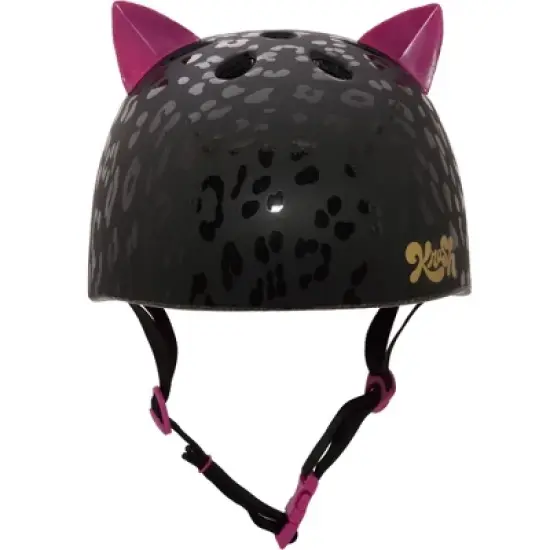Krash! Leopard Kitty Cycling Girls' Bike Helmet - Black image {3}