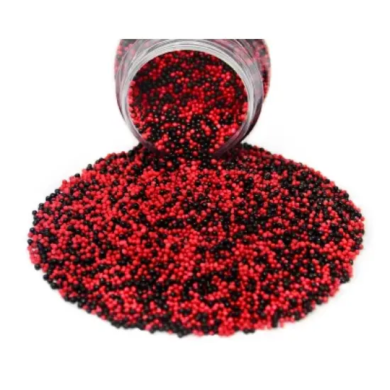 Mystic Sprinkles The Big Game: Red & Black Nonpareil Mix 3.8oz image {2}
