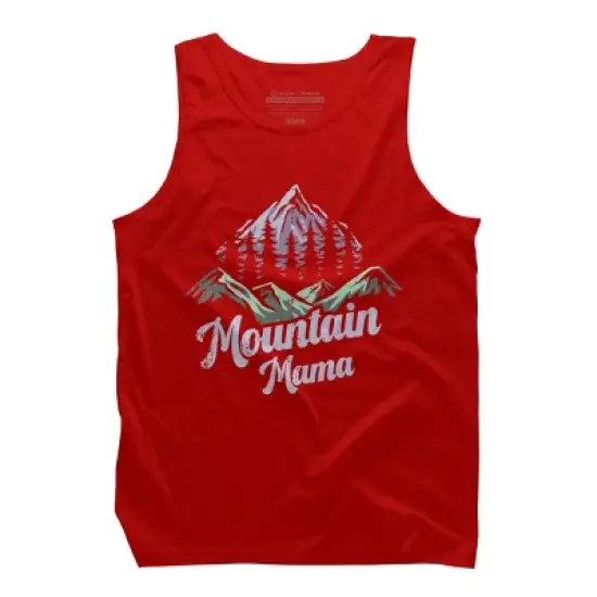 Men's Design By Humans Mountain Mama Camping Adventure Mom By Flowerr Tank Top image {4}