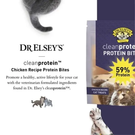 Dr. Elsey's Clean Protein Chicken Flavor Crunchy Cat Treats - 6oz image {2}
