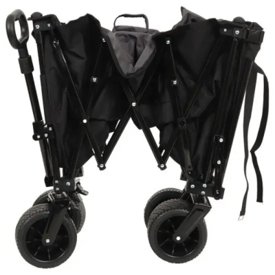 CAVINAS 480lbs Heavy Duty Folding Wagon Cart,All-Terrain Shopping Cart with Removable Tailgate,Weatherproof Wagon for Camping,Shopping image {4}