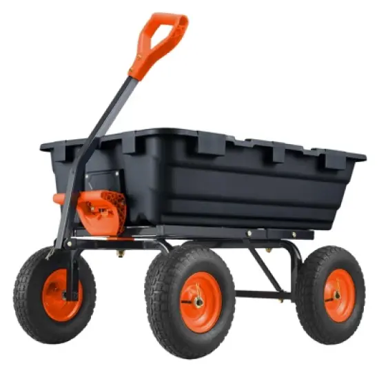 Garden Dump Cart,800lbs Heavy Duty Yard Dump Garden Cart, Steel Frame for Garden,Lawn,Barn,Farm image {7}
