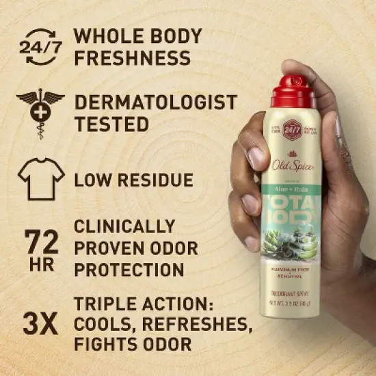 Old Spice Whole Body Deodorant Spray - Aloe and Rain - 3.5oz image {3}