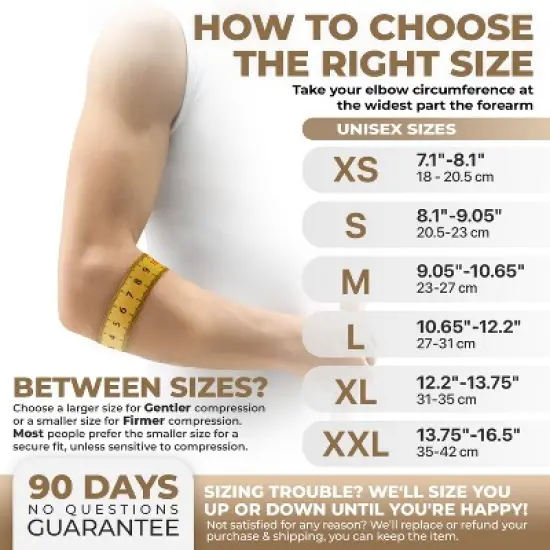 DR. BRACE&reg;  Elbow Brace Support, Breathable Elbow Compression Sleeve with Gel Pad for Golfer's, Tennis Elbow & Pain Relief image {3}