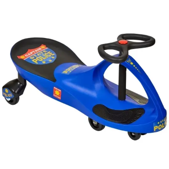 Toy Time Police Wiggle Car Ride-On Toy - Blue image {3}
