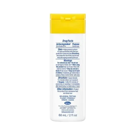 bliss Blockstar Sheer Liquid Daily Mineral Sunscreen - SPF 50 - 2 fl oz image {1}
