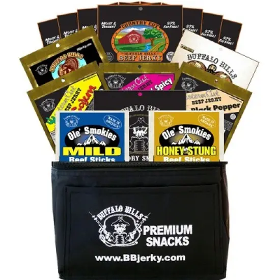 Buffalo Bills 15-Piece Low Carb Lovers Beef Jerky & Beef Stick 6-Pack Gift Cooler (2 carbs or less) image {5}