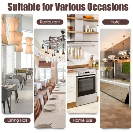 Costway Rolling Kitchen Island Utility Kitchen Cart Storage Cabinet Brown/White image {5}