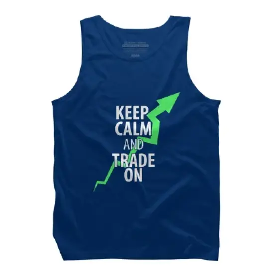 Men's Design By Humans Keep Calm And Trade On By MadderTees Tank Top image {5}
