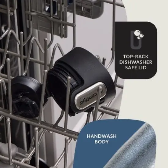 Contigo AUTOSEAL West Loop Vacuum-Insulated Stainless Steel Travel Mug with Easy-Clean Lid, 20 oz, Crystal Lakeside & Crystal Agave, 2-Pack image {3}