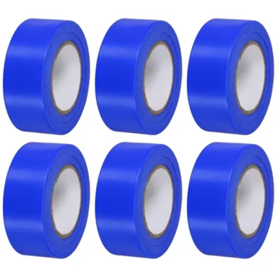 Unique Bargains PVC Non-Adhesive Flagging Tape for Tree Survey Boundaries 6 Pcs image {6}