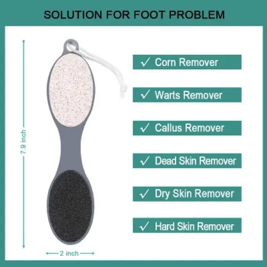 Foot File Callus Remover - Multi Purpose 4 in 1 Feet Pedicure Tools with Foot Scrubber,Pedicure Tool with Foot Scrubber, Pumice Stone image {2}