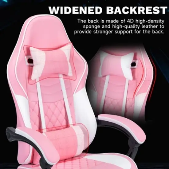 Bosmiller Ergonomic Video Gamer Chairs, Computer Gaming Chairs with Massage Lumbar Support and footrest for Adults image {2}
