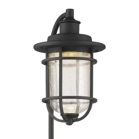 John Timberland Markham 26 1/2" High Textured Black LED Landscape Path Light image {2}