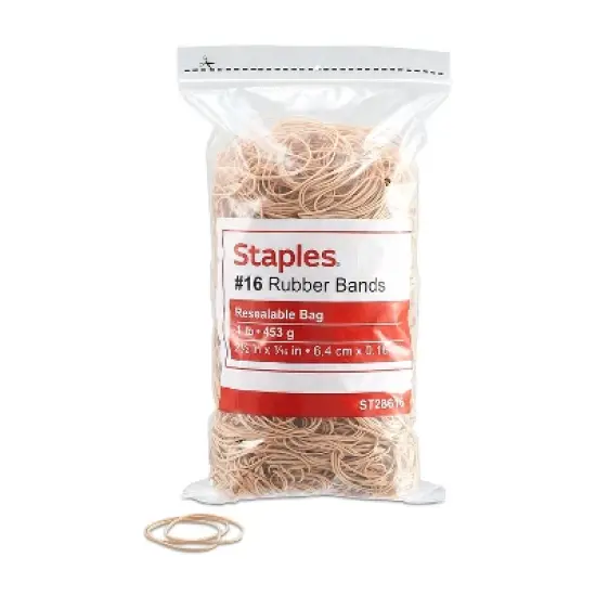 Staples Economy Rubber Bands Size #16 1 lb. 808576 image {3}