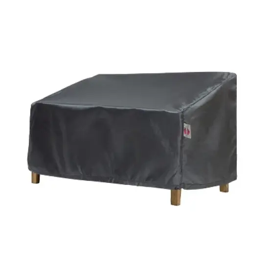 Summerset Shield Gold 2-Layer Polyester Fabric Outdoor Loveseat Cover - Charcoal Grey image {7}