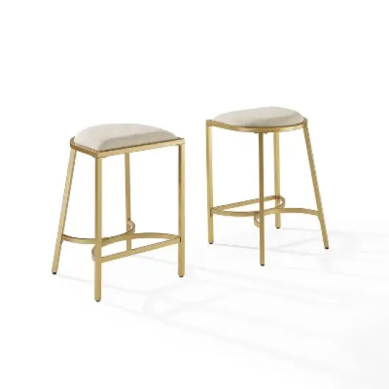 Set of 2 Ellery Counter Height Barstools - Crosley image {12}