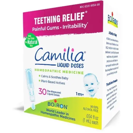 Boiron Camilia Teething Drops for Daytime and Nighttime Relief of Painful or Swollen Gums and Irritability in Babies - 30ct image {2}