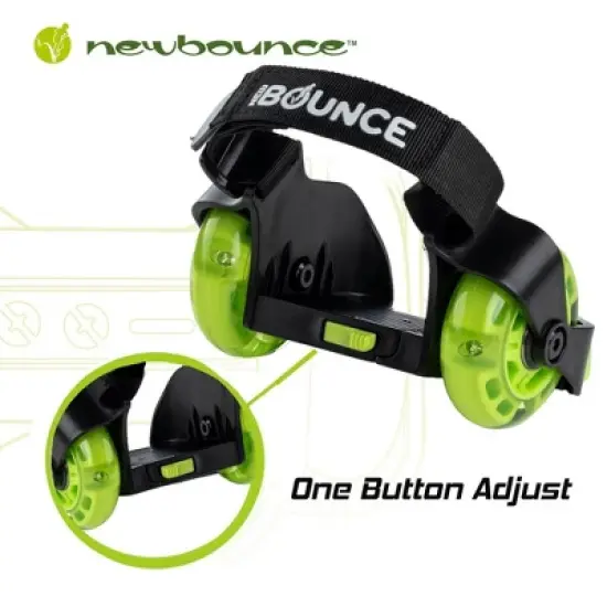 New Bounce Heel Wheel Skates with Flashing Heel Lights - Jett Wheelies for Shoes - One size image {2}