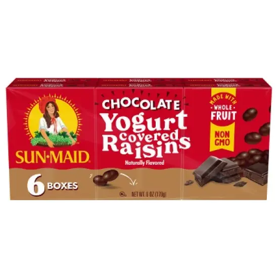 Sun-Maid Chocolate Yogurt Covered Raisins - 1oz / 6ct image {11}
