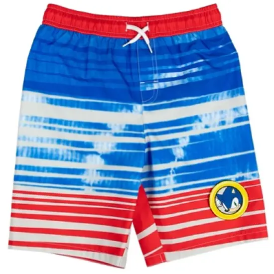 SEGA Sonic the Hedgehog Knuckles Tails Sonic The Hedgehog Rash Guard and Swim Trunks Outfit Set Little Kid to Big Kid  image {2}