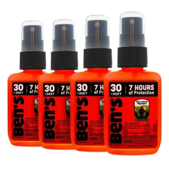 Ben's Tick & Insect Repellent - Travel Size Bug Spray with 30% DEET for Mosquitoes, Ticks & More - 1.25 oz, 4 Pack image {7}