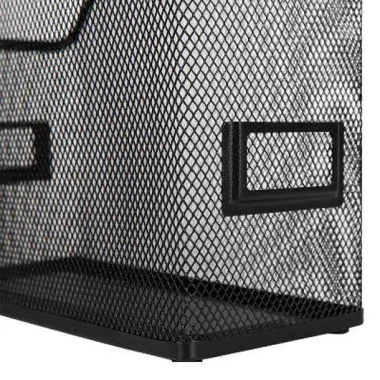 Mesh Magazine File Black - Brightroom&trade;: Steel File Organizer & Holder, 12" H, No Assembly Required image {3}