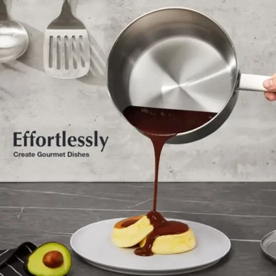 KOCH SYSTEME CS Stainless Steel Saucepan Set, Sauce Pan, Premium  Steel Sauce Pan, Induction Saucepans, Oven Safe image {4}