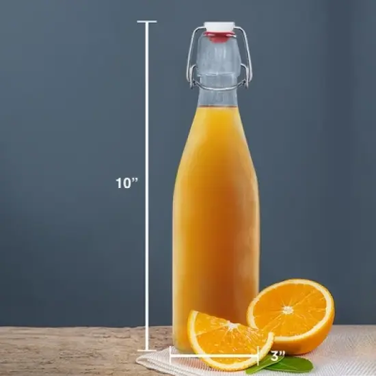 Nevlers Round Airtight Swing Top Bottles - Glass 17oz (12pk) image {3}